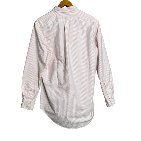 Ralph Lauren Pink and White Striped Long Sleeve button down - Picture 2 of 4